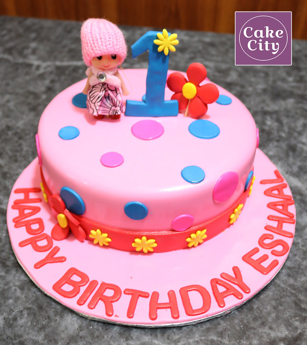 Doll 1st Kids Birthday Cake - Happy birthday cakes in Lahore