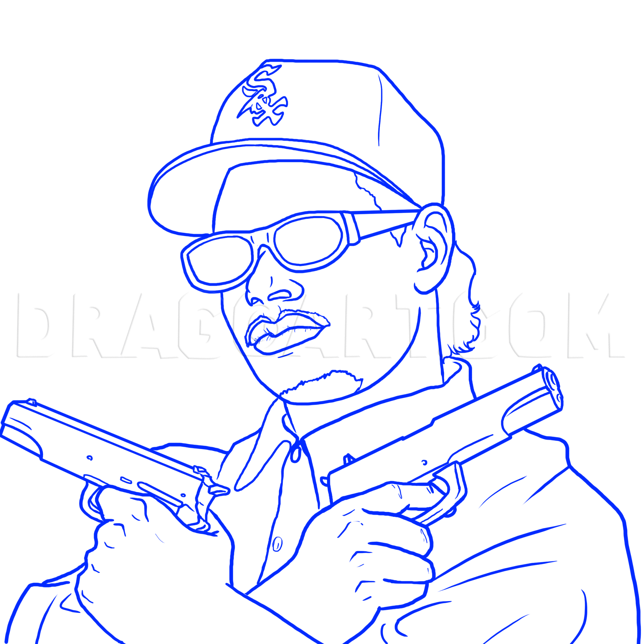 how to draw eazy e, eazy e step 14