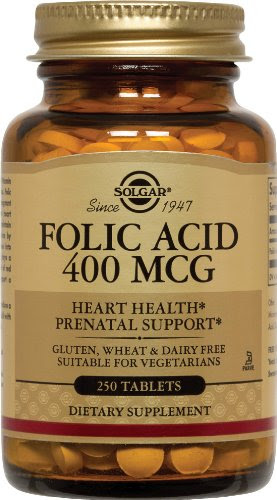 Solgar - Folic Acid, 400 mcg, 250 tablets