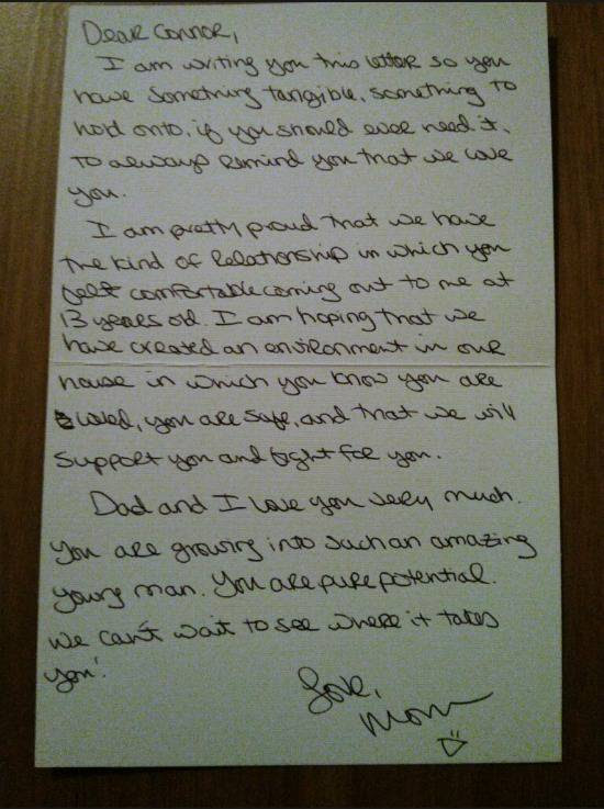 Lettera al figlio omosessuale: 