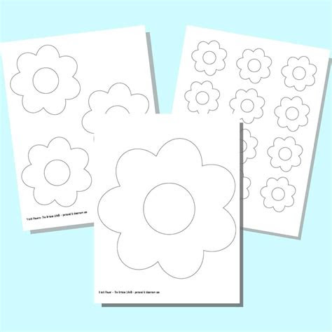  free printable flower template flower templates printable free flower