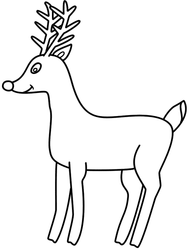 Red nosed reindeer coloring pages
