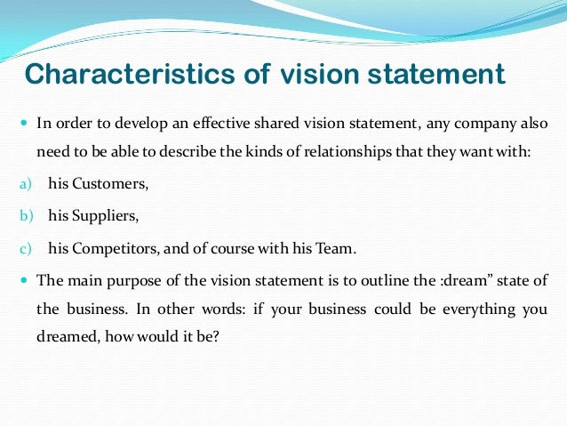 vision statement examples
