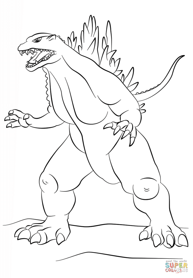 Godzilla Printable Coloring Pages at GetDrawings | Free ...