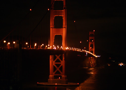 golden gate bridge at night. Golden Gate Bridge at night