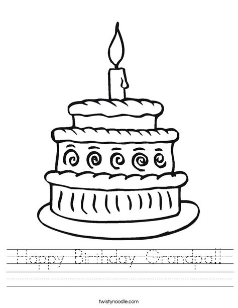  happy birthday grandpa worksheet twisty noodle