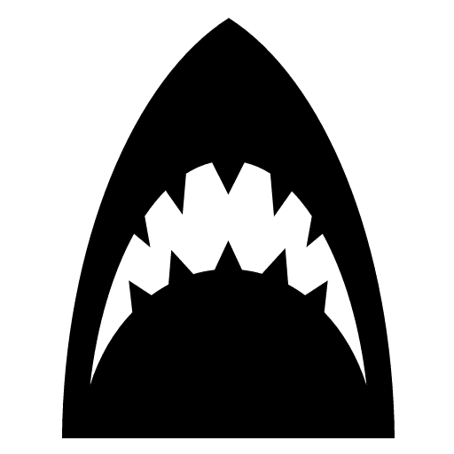 Download Shark jaws icon | Game-icons.net