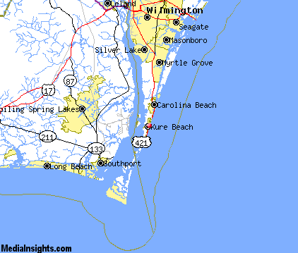 Kure Beach Nc Map Kure Beach Vacation Rentals, Hotels, Weather, Map and Attractions