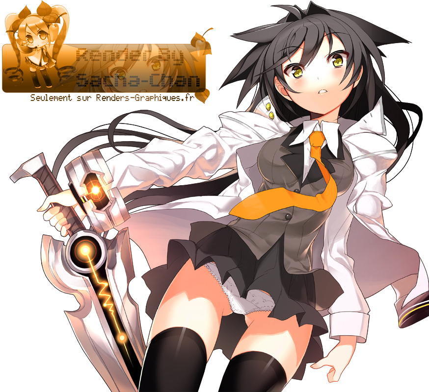 Render Fille Cheveux Noir Hey Mangas