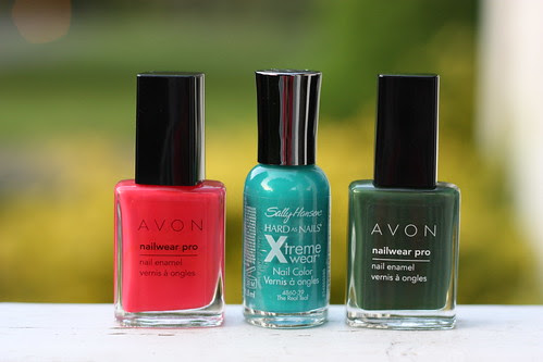 Coral, Turquoise, Olive