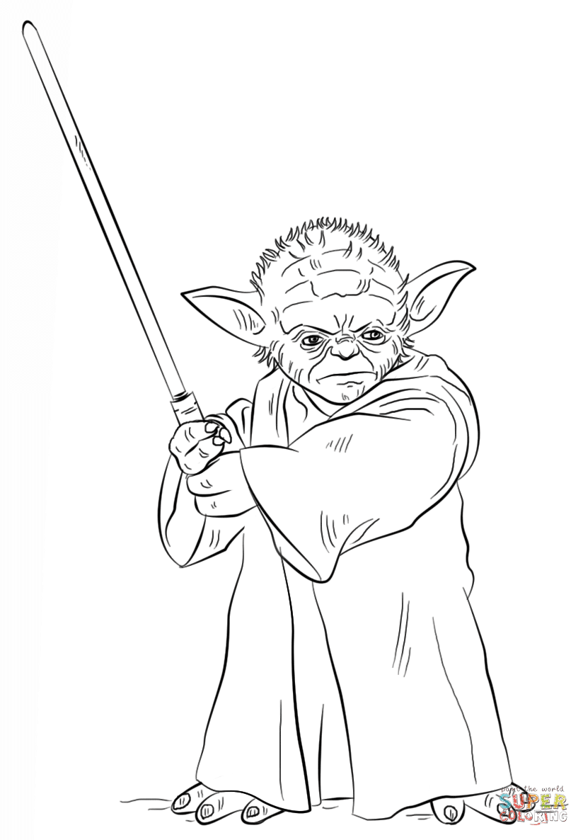 Download Star wars yoda coloring pages download and print for free