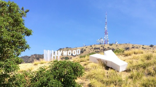ordinary, architecture, hollywood, sign, letters, disappear, on, the, road, art, design, project, los angeles, santa, monica