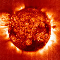 SOHO/EIT temperature map recorded by EIT on 21 June 2001