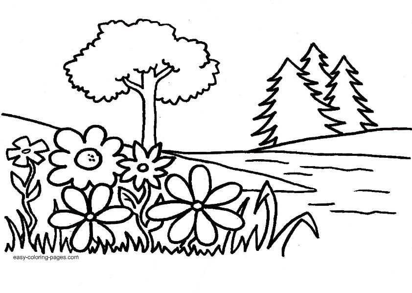 Garden coloring pages to download and print for free