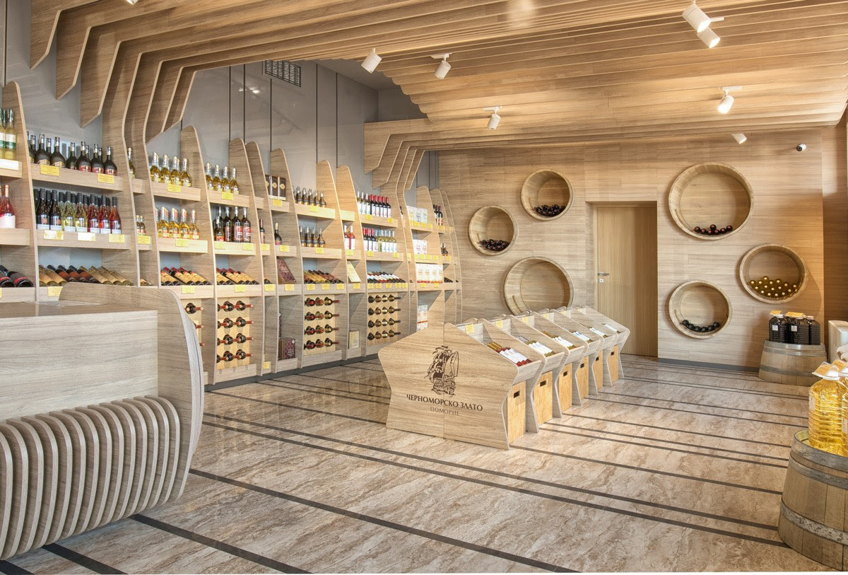 Interior and exterior design - shop with tasting room of ...
