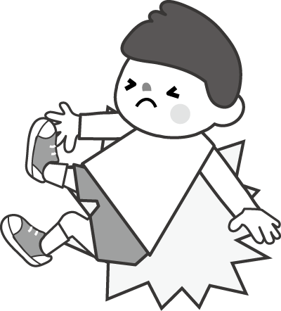 転ぶ 走るな危険 無料イラスト フリー素材2