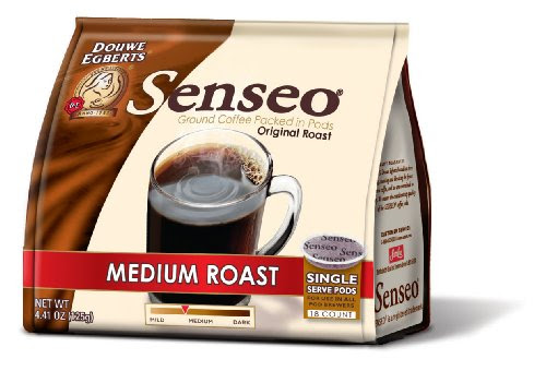 Senseo Medium Roast Coffee, 18-Count Pods (Pack of 6)