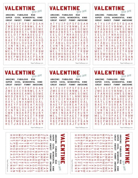  free printable valentines word search paper trail design