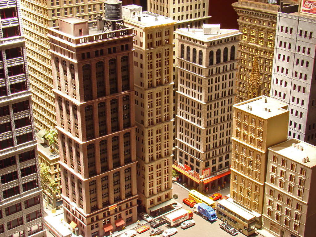 N Scale city models and skyscrapers (future train layout 