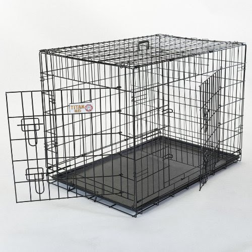 Majestic Pet 36-Inch Double Door Folding Dog Crate, Medium