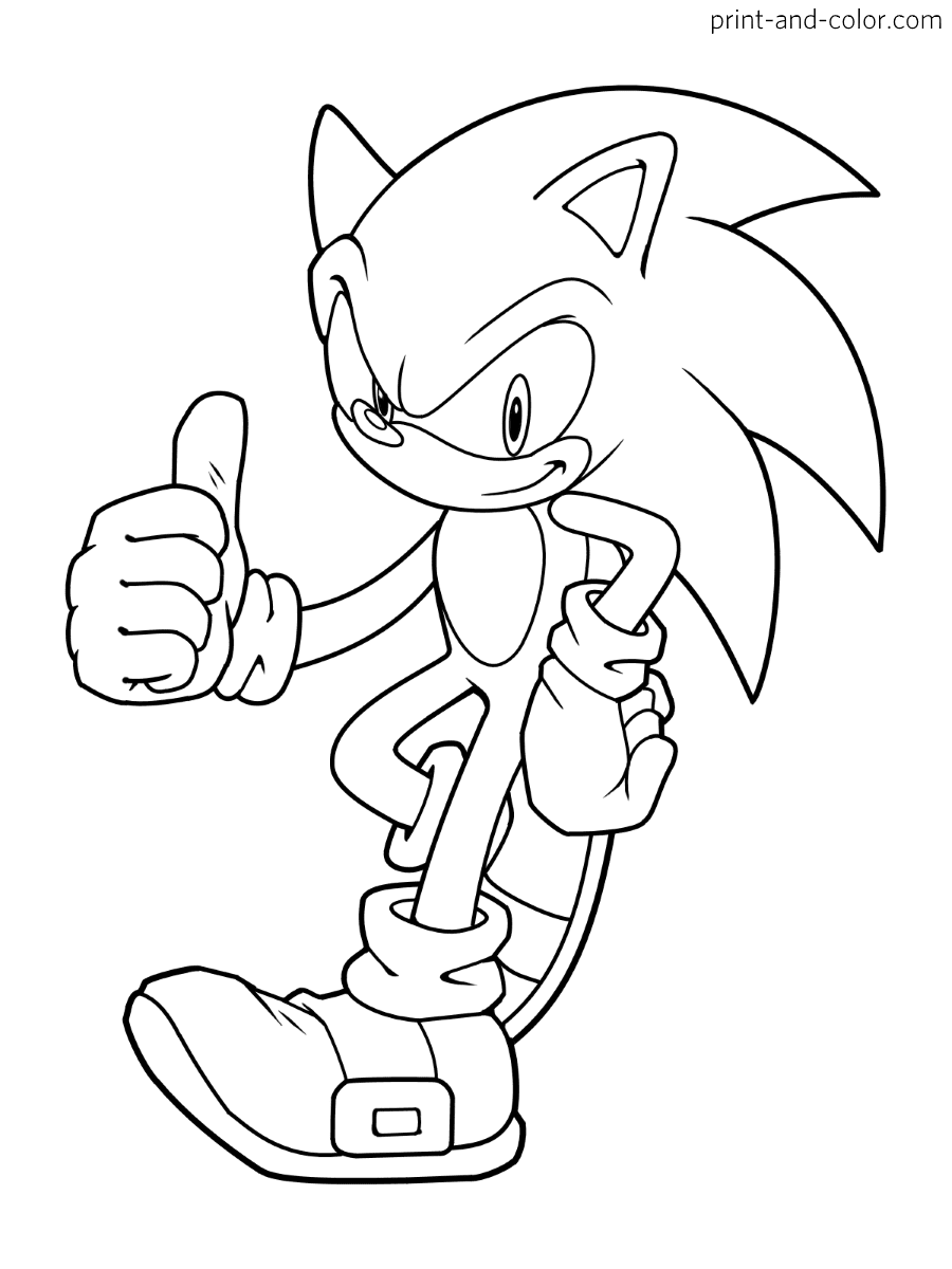 Sonic the hedgehog coloring pages Print and
