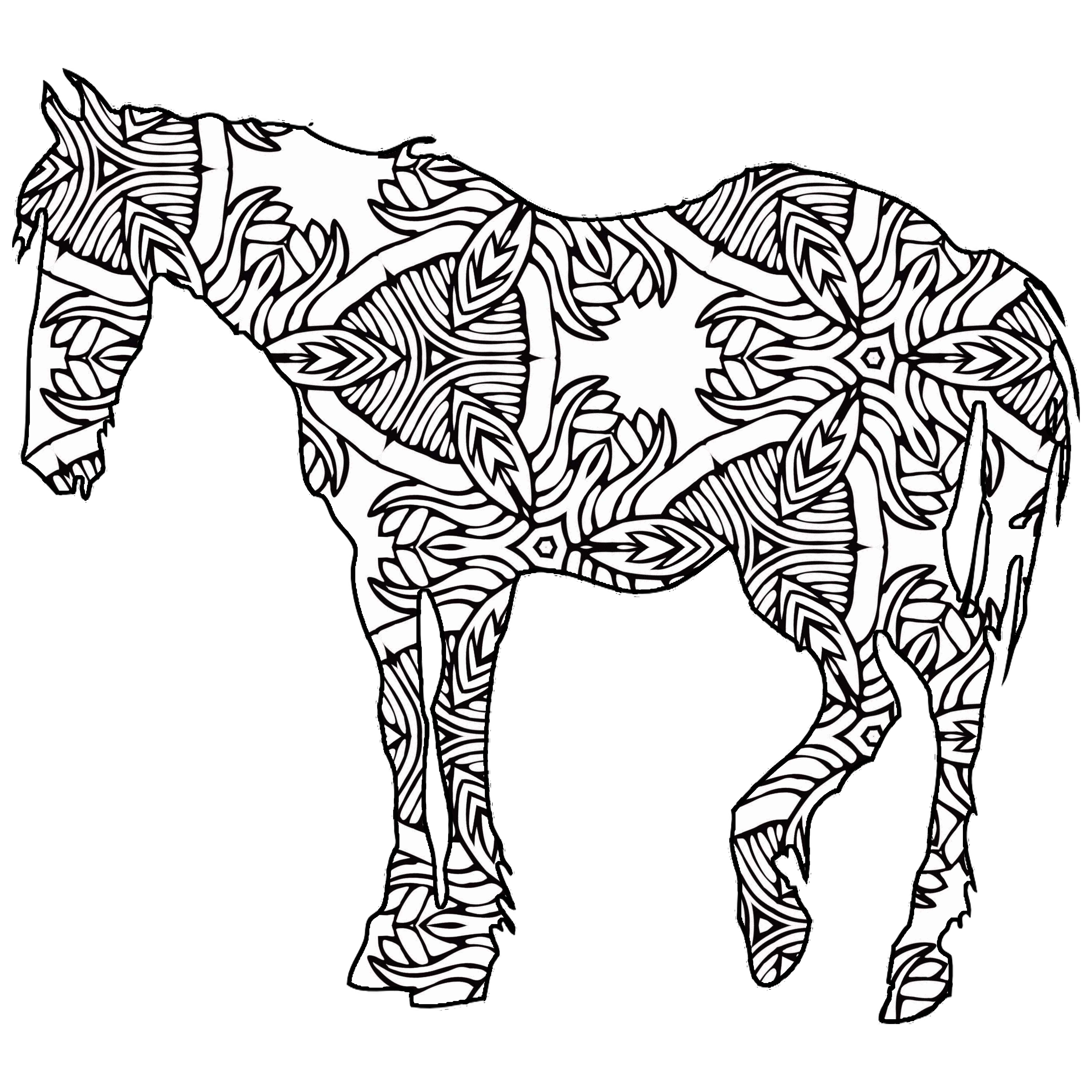 30 Free Coloring Pages /// A Geometric Animal Coloring ...