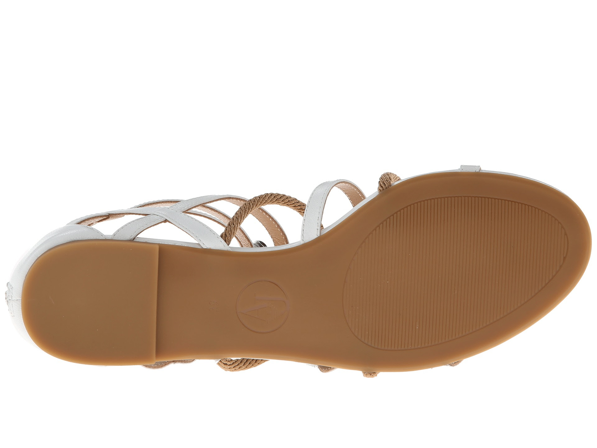 Armani Jeans Gladiator Sandal White | Shipped Free at Zappos