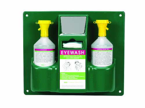 Heathrow Scientific HD1020B Personal Eyewash Station with Two 32 ounces Bottle, 355mm Width x 425mm Height x 105mm Depth On Sale