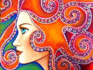 Jaymee Laws' “Amphitrite” depicts the wife of Poseidon, octopus-like, and full of strength, beauty and mystery, Laws said. 