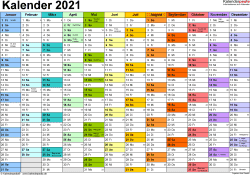 Kalender 2021 zum Ausdrucken als PDF (17 Vorlagen, kostenlos)