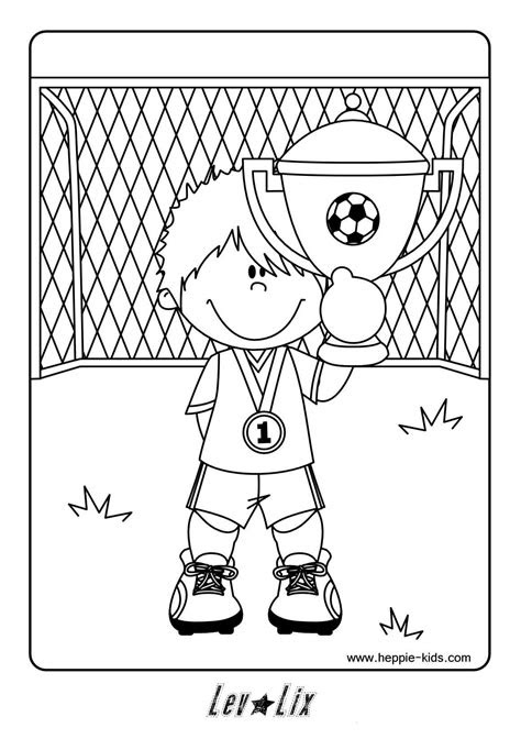 kleurplaat voetballer
