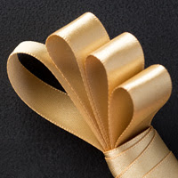 Gold 5/8" (1.6 Cm) Satin Ribbon