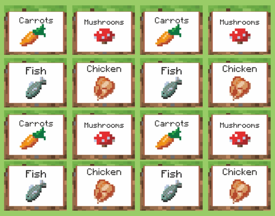 7 Best Images of Sticks Minecraft Party Printables Free - Free Printable Minecraft Food Labels ...