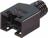 Knickschutz für Rundkabel, für Hirose-Stecker, schwarz