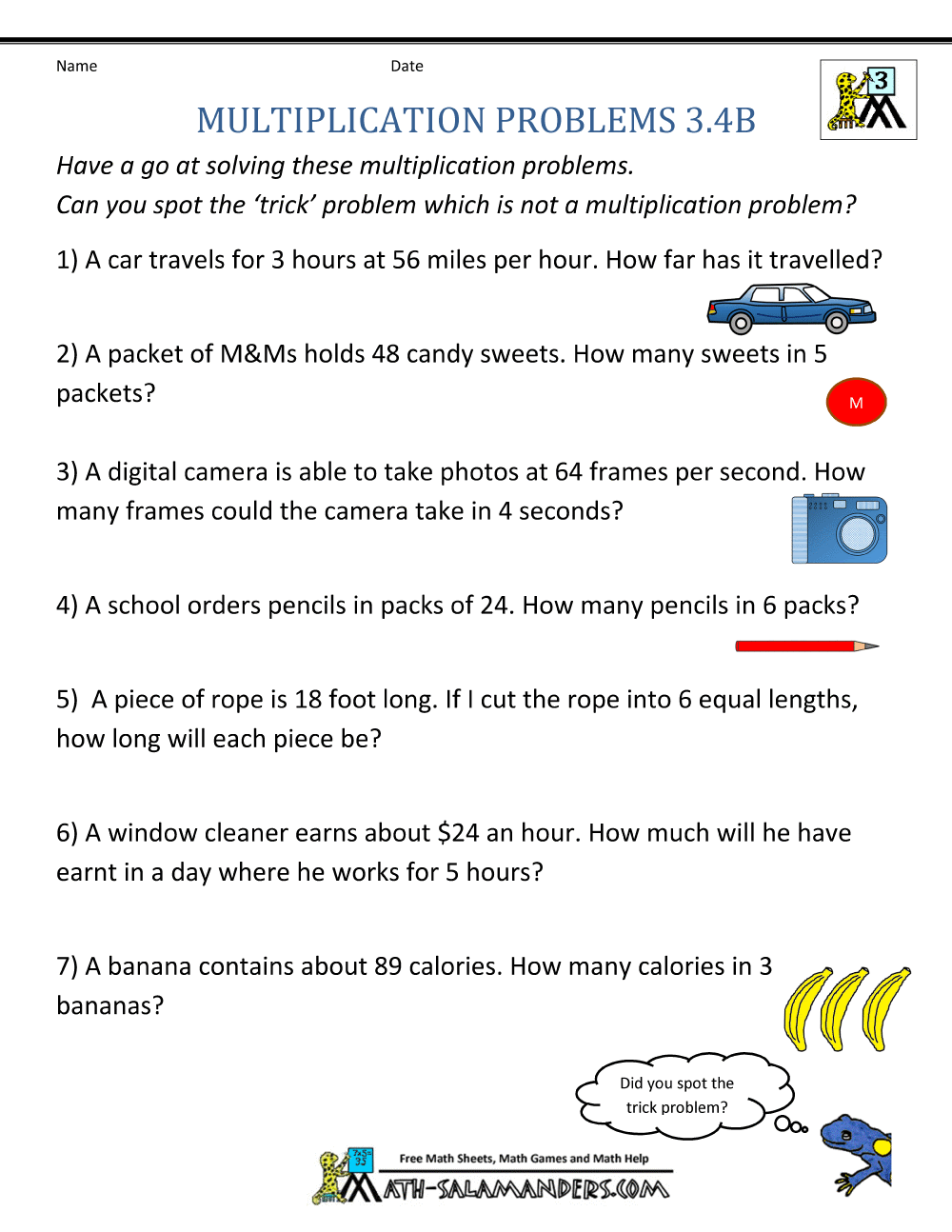 Maths Word Problems For Grade 4 Addition And Subtraction Multiplication Division