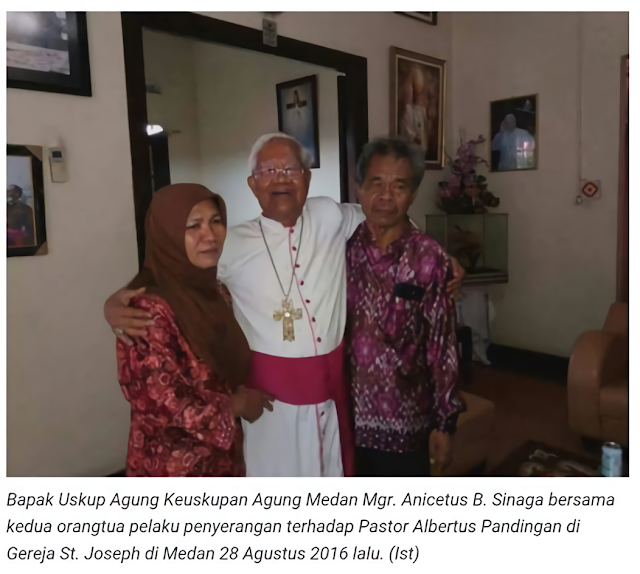 Luar Biasa! Uskup Agung Medan Ampuni Pelaku Bom St. Yosep, Orang Tuanya Dipeluk Kasih...