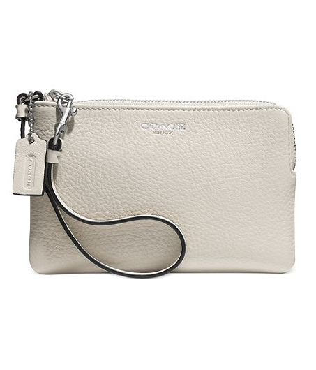 กระเป๋า coach in style หนังแท้ pebbled small bleecker wristlet 51622 กระเป๋า coach in style หนังแท้ pebbled small bleecker wristlet 51622