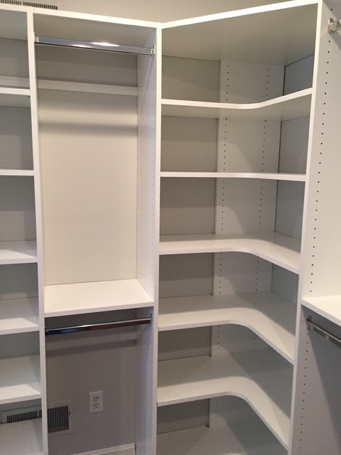 Wrapped Corner Shelves - Traditional - Closet - other 