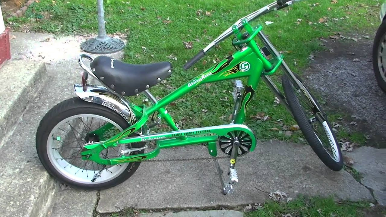 SCHWINN ORANGE COUNTY CHOPPERS STINGRAY BIKE. IN SONY HD