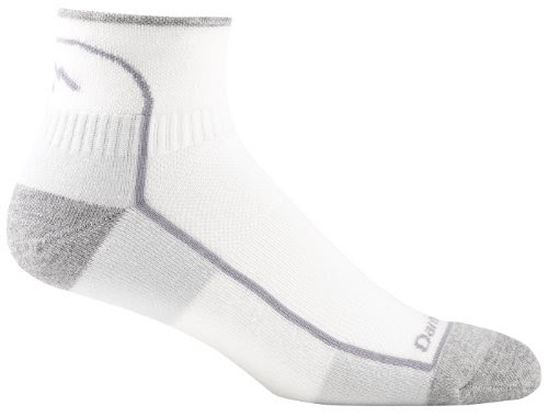 Darn Tough Vermont Men's 1/4 Merino Wool Cushion Athletic Socks, White, X-Large On Sale