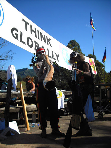 think globally didgeridoo by mardi grass.