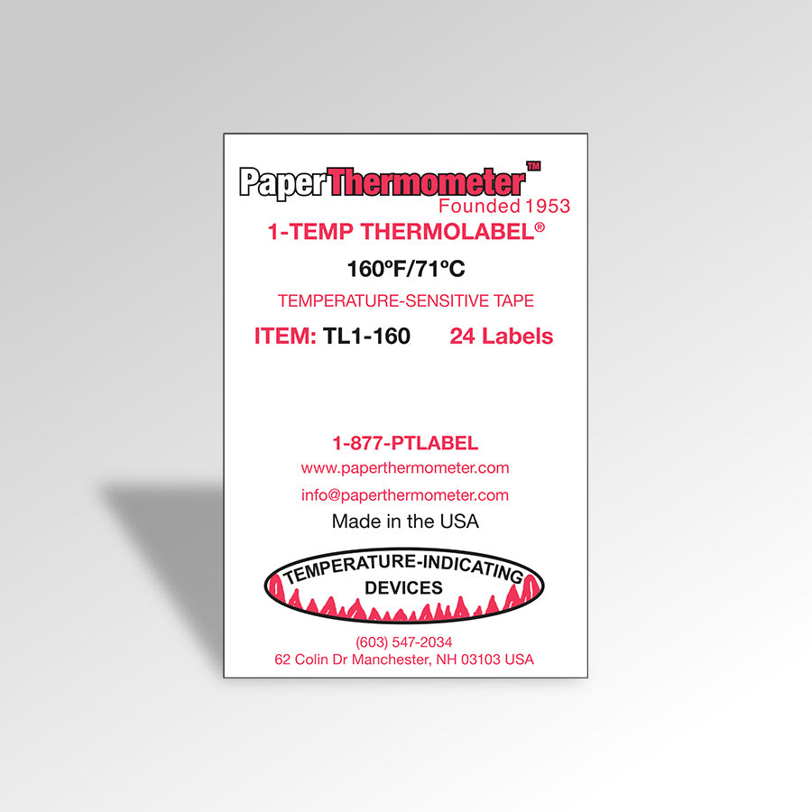 1-Temp THERMOLABEL® 160°F/71°C