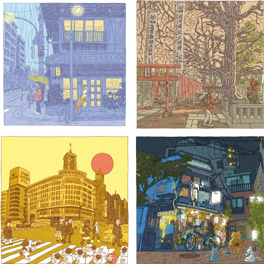 100 views of Tokyo by Shinji Tsuchimochi (collage 1)