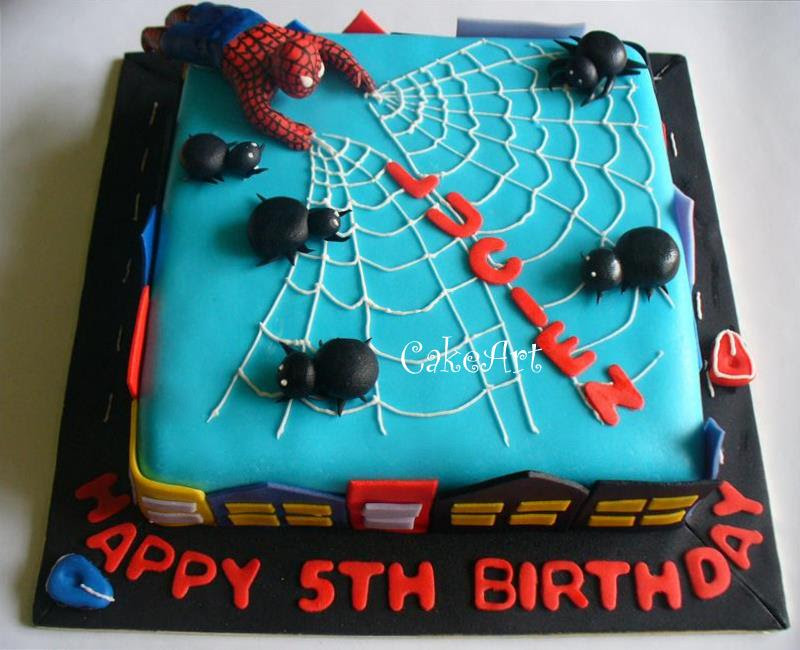 spiderman cupcake cake