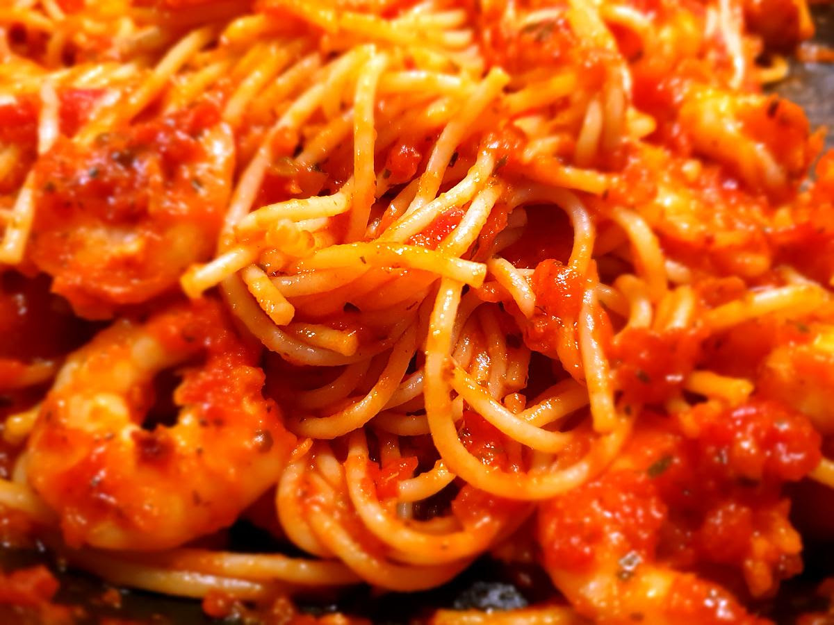Spaghetti Aux Crevettes Sauce Tomate Recette De Pates Aux Crevettes Sauce Tomate