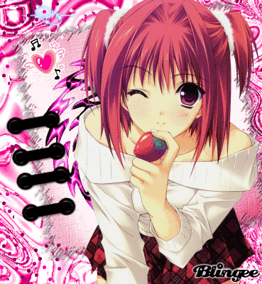 This quot;anime kawaii pinkquot; picture was created using the Blingee free