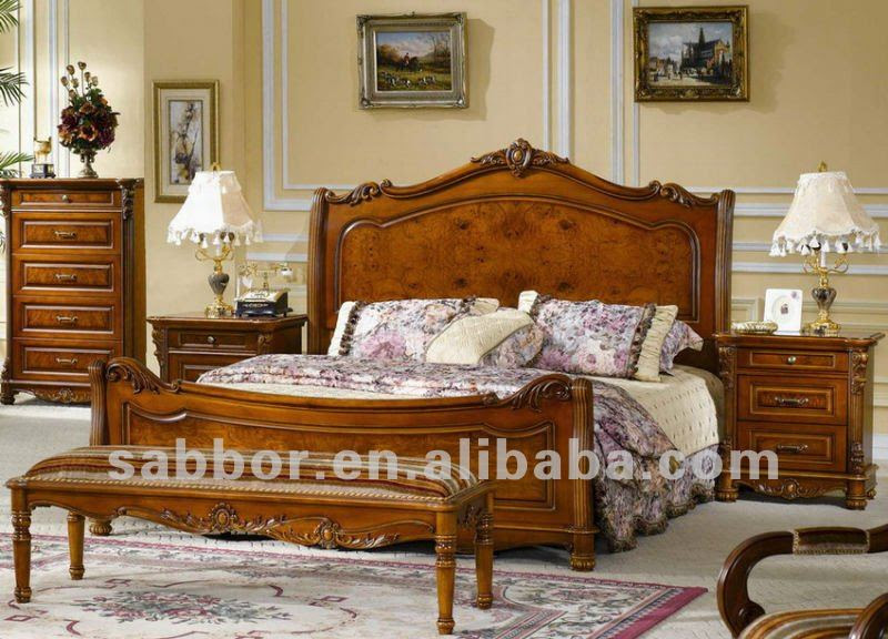 Sm-705 Wooden Bed Designs Wooden Beds Carved Wooden Double Bed ...