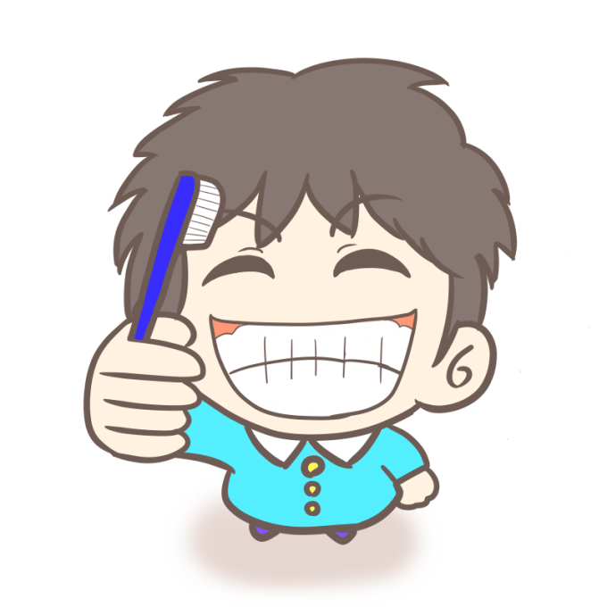 笑顔で歯磨き 男の子 幼稚園児 のフリーイラスト ぴぴ
