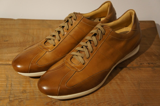 イタリア製 レザースニーカー ブラウン メンズシューズショップ