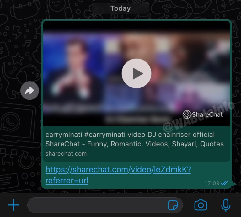 ShareChat play on WhatsApp